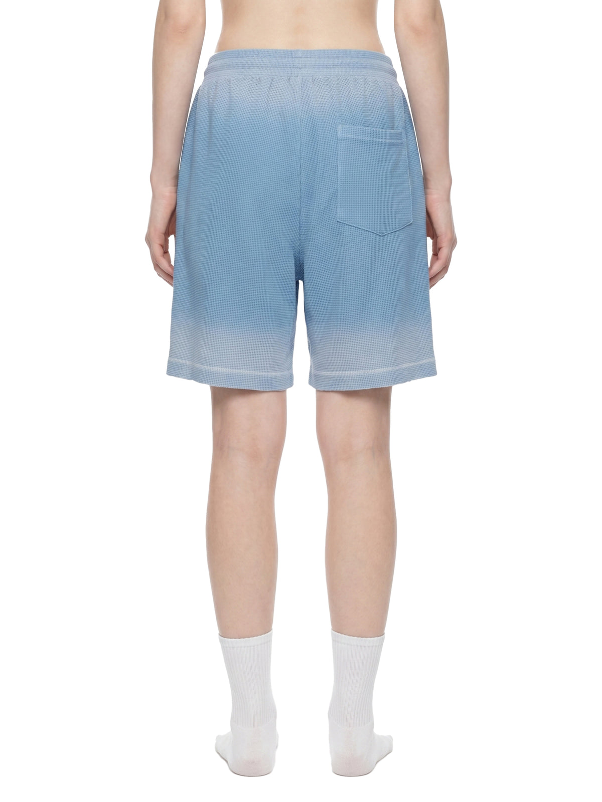 Rifted Unisex Sunfade Waffle Raw Hem Shorts
