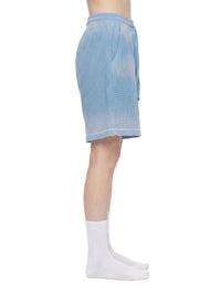 Rifted Unisex Sunfade Waffle Raw Hem Shorts