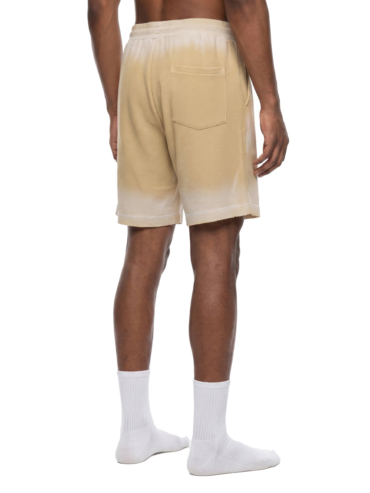 Rifted Unisex Sunfade Waffle Raw Hem Shorts