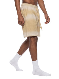 Rifted Unisex Sunfade Waffle Raw Hem Shorts
