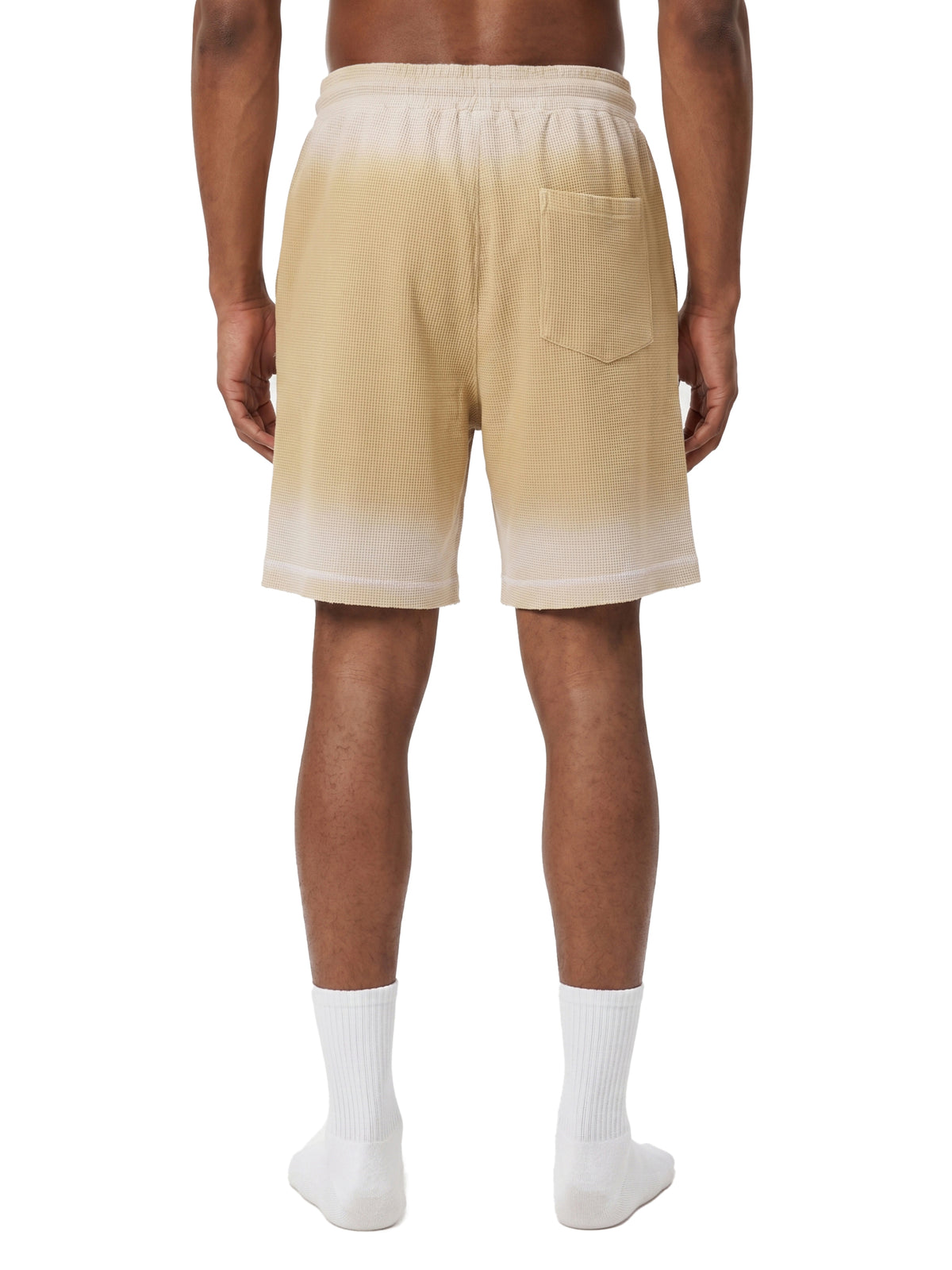 Rifted Unisex Sunfade Waffle Raw Hem Shorts