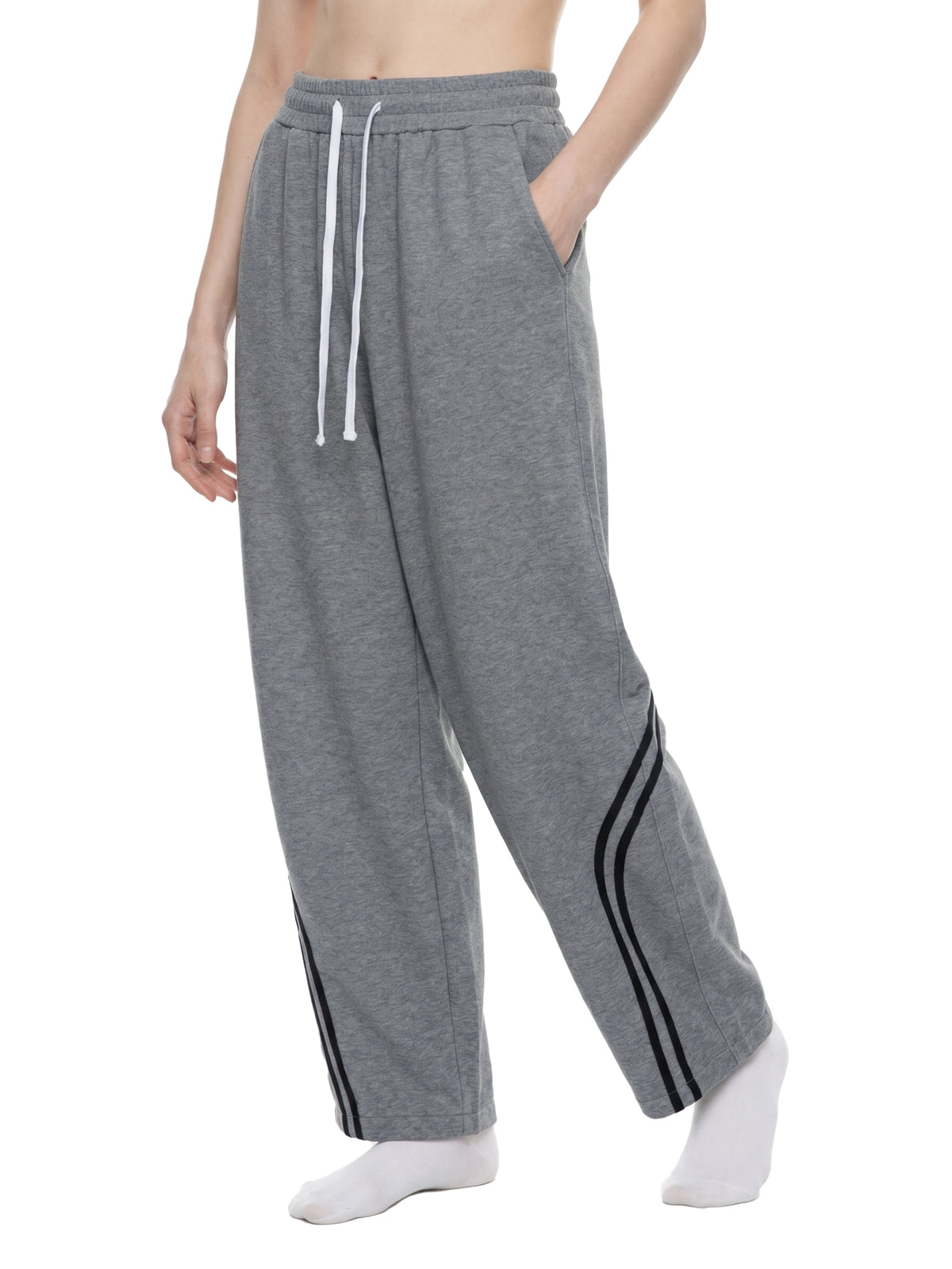 Rifted Unisex Wide Leg Piping Sweatpants