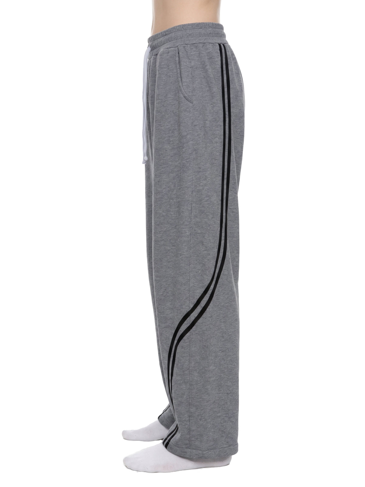 Rifted Unisex Wide Leg Piping Sweatpants
