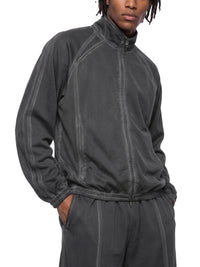 Rifted Unisex Vintage Wash Full Zip Mesh Jacket