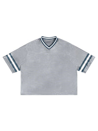 Rifted Unisex Boxy Striped Soccer Jersey T-Shirt