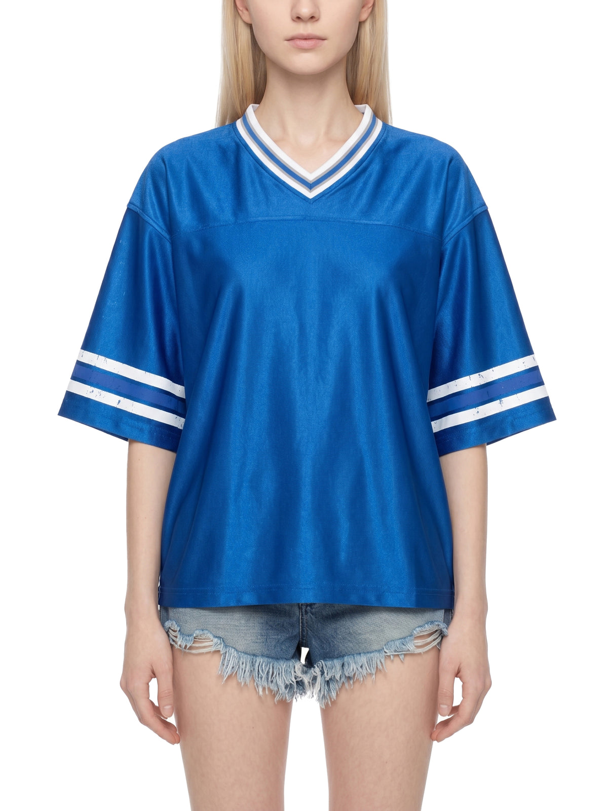 Rifted Unisex Boxy Striped Soccer Jersey T-Shirt