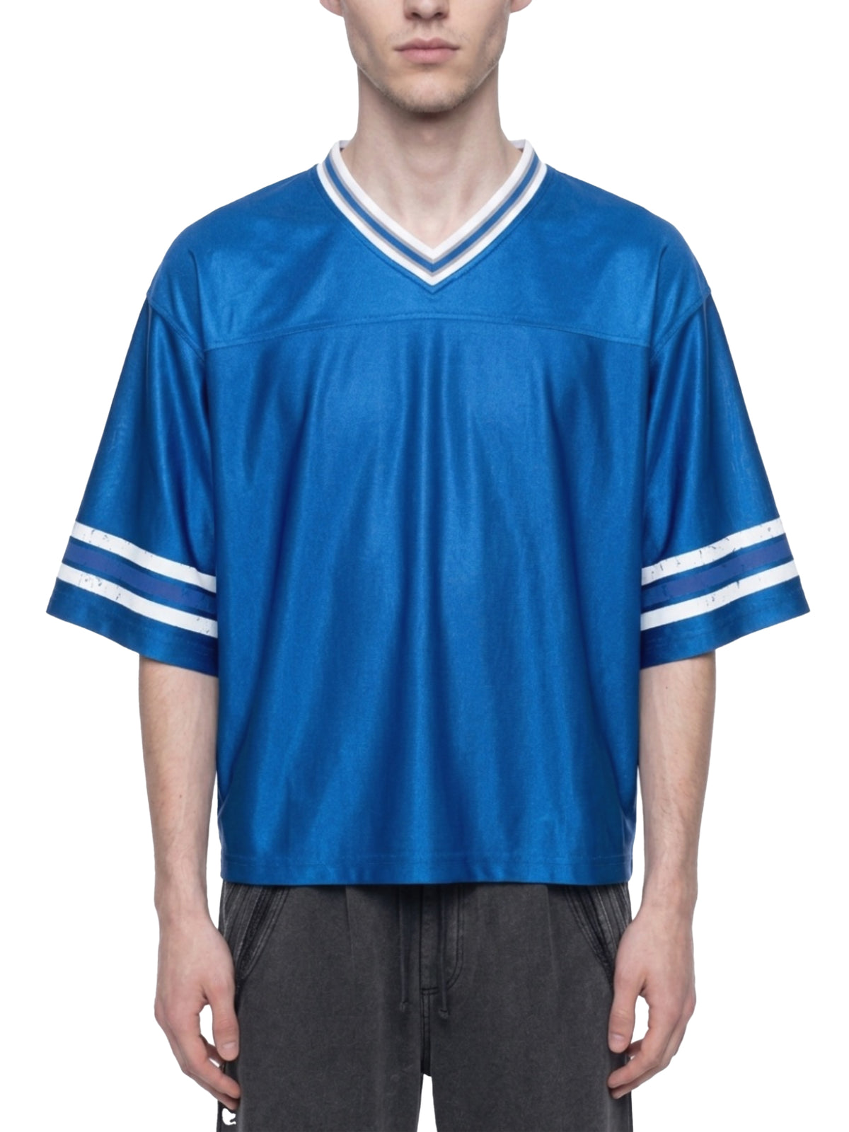 Rifted Unisex Boxy Striped Soccer Jersey T-Shirt